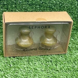 🍄HOST PICK🍄 SEPHORA COLLECTION Feeling Groovy Yellow Jade Eye Massager Set, NIB